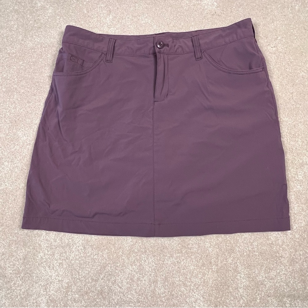Eddie Bauer Purple Sporty‎ Mini Skirt Nylon Blend Shorts Underneath Women's 8